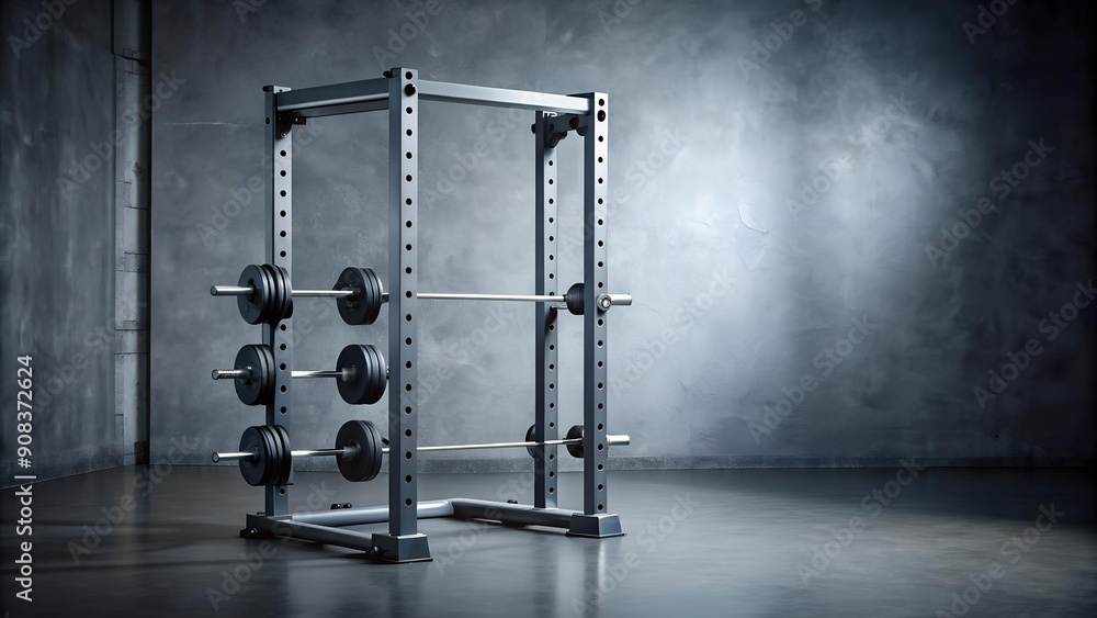 Dynamic Fitness Rack in a Minimalist Setting Generative AI Dynamic Fitness Rack in a Minimalist Setting Generative AI