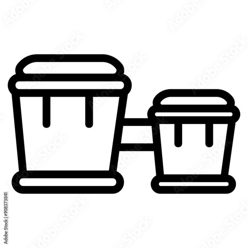 Bongos Icon in Line Style