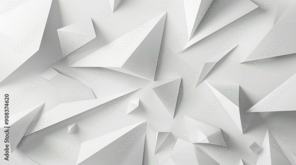 Abstract white geometric background with triangles. Abstract white geometric background with triangles.