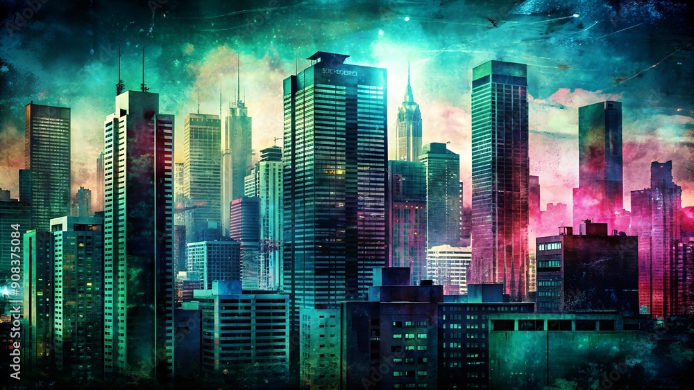 Grunge Cityscape: Urban Decay Meets Neon Dreams Generative AI Grunge Cityscape: Urban Decay Meets Neon Dreams Generative AI