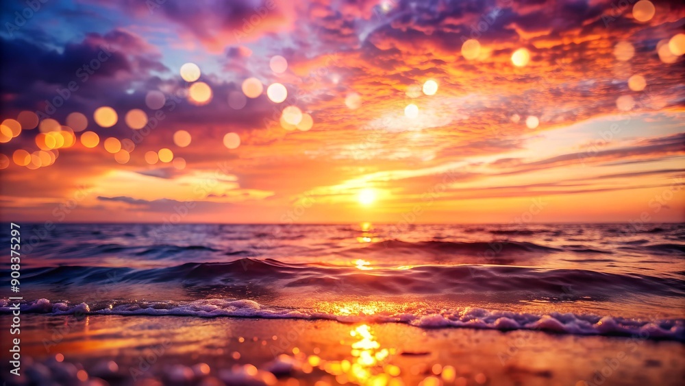 Azure Symphony: A Bokeh-Filled Ocean Sunset Generative AI Azure Symphony: A Bokeh-Filled Ocean Sunset Generative AI