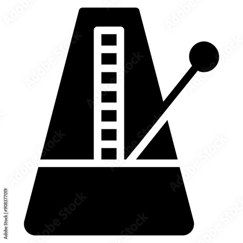 Metronome Icon in Solid Style