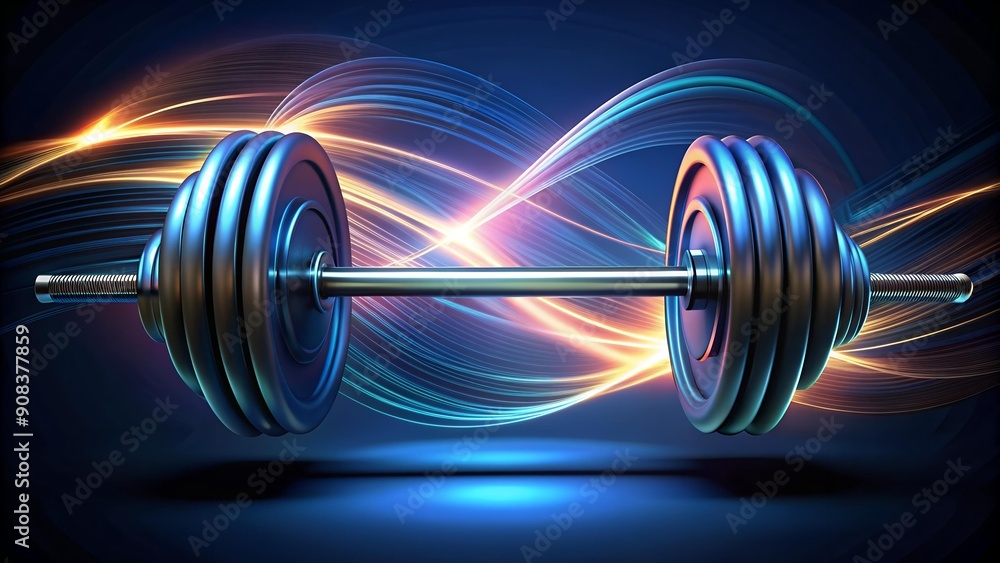 Dynamic Barbell with Abstract Shapes generative AI Dynamic Barbell with Abstract Shapes generative AI