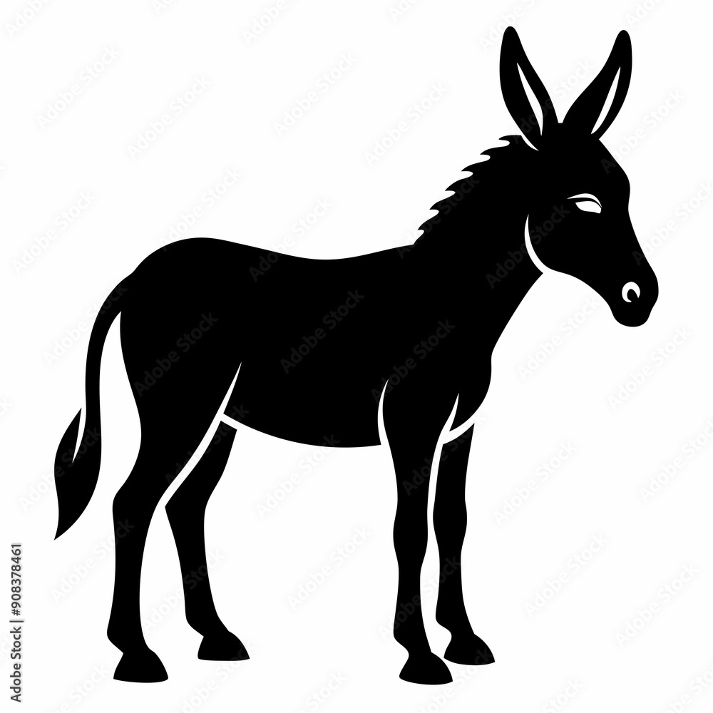 silhouette of a donkey, donkey vector illustration, animal vector art, donkey silhouette, pet vector icon, eps, donkey cartoon silhouette of a donkey, donkey vector illustration, animal vector art, donkey silhouette, pet vector icon, eps, donkey cartoon