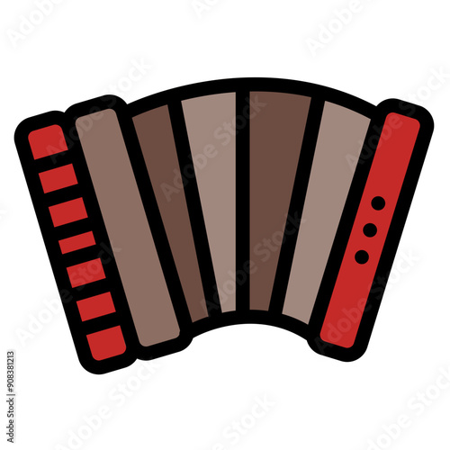 Accordion Icon in Filled Line Style