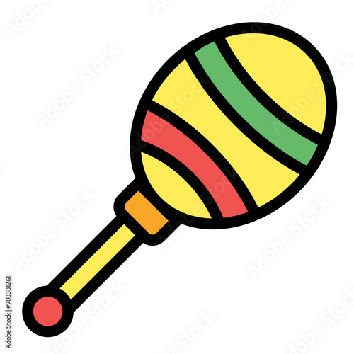 Maracas Icon in Filled Line Style