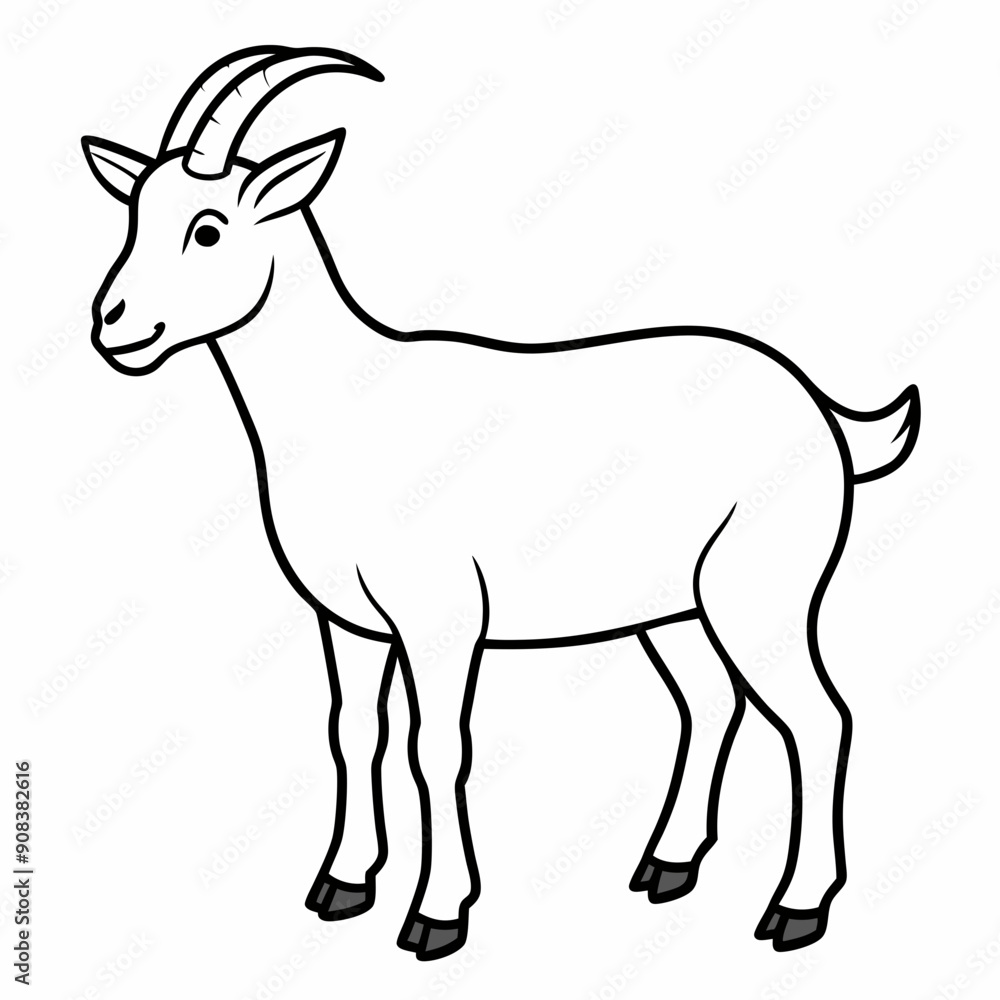 goat isolated on white, goat vector illustration, animal vector art, goat silhouette, pet vector icon, eps, goat cartoon goat isolated on white, goat vector illustration, animal vector art, goat silhouette, pet vector icon, eps, goat cartoon