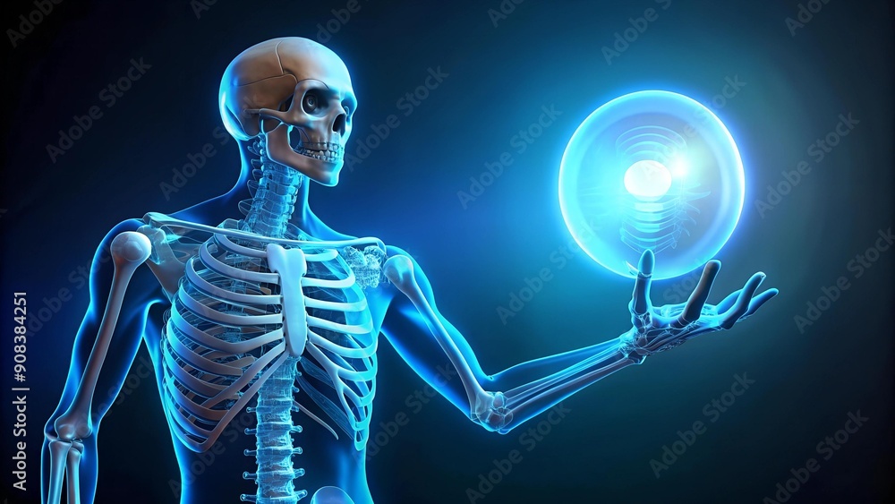 Spectral Interface: A Skeleton Interacts with a Holographic Button generative AI Spectral Interface: A Skeleton Interacts with a Holographic Button generative AI