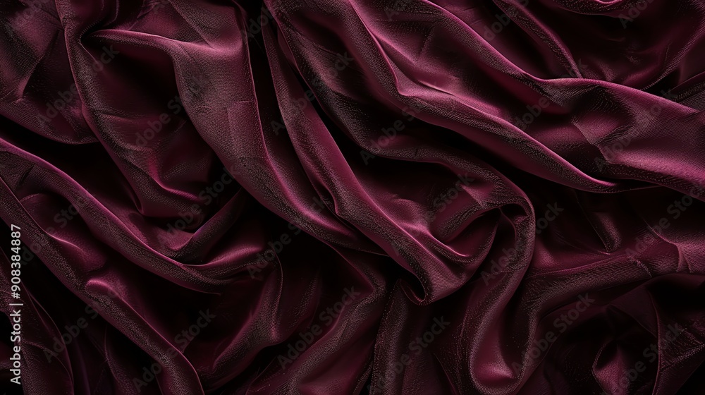 Burgundy silky fabric with a subtle texture. Burgundy silky fabric with a subtle texture.