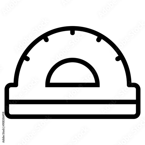 Protractor Icon in Line Style