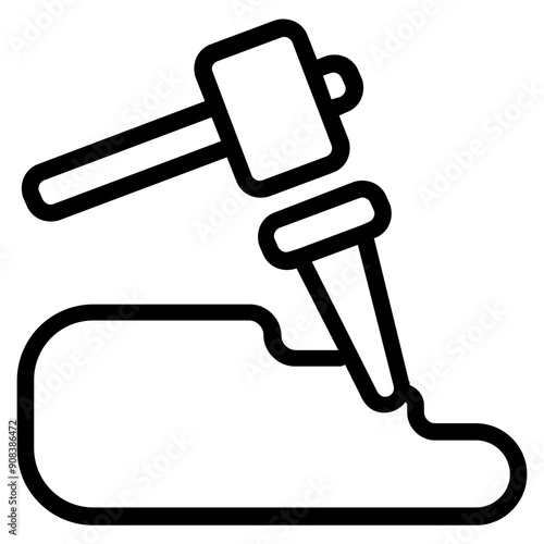 Sculpting Icon in Line Style