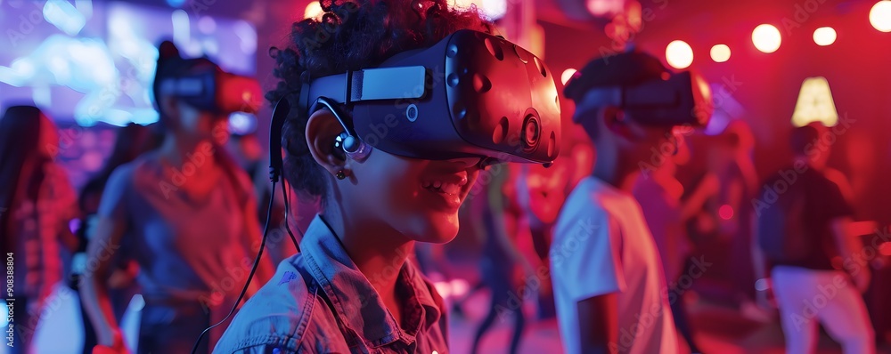 kids using virtual reality glasses kids using virtual reality glasses
