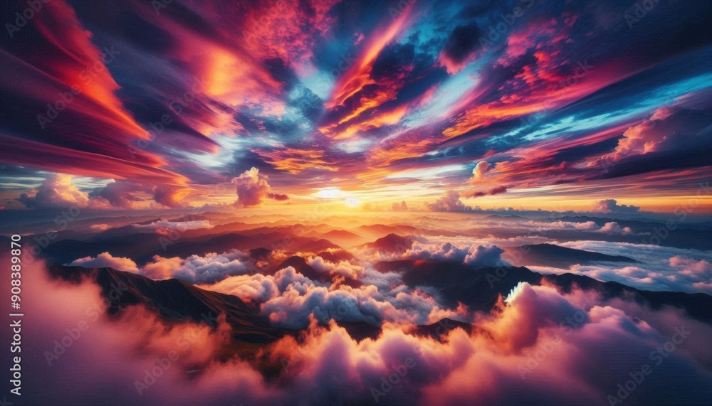 sunset over the cloud sunset over the cloud