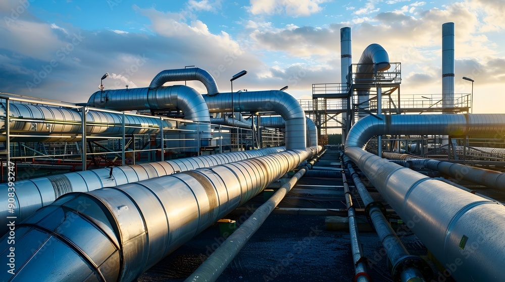 Industrial Facility Extracting Gas from Landfill for Sustainable Energy Production Industrial Facility Extracting Gas from Landfill for Sustainable Energy Production