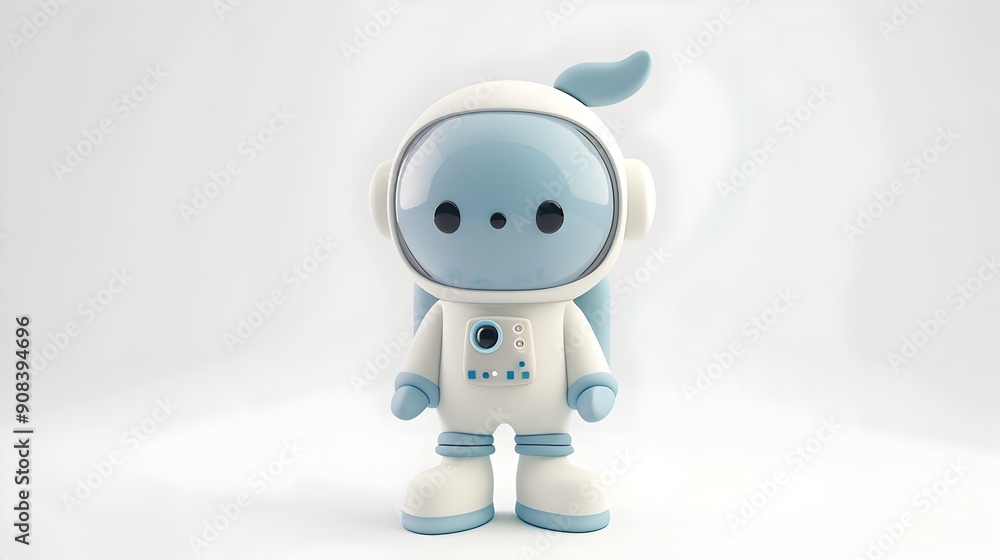 Adorable Clay Astronaut Floating in Pastel Minimalist Space Scene Adorable Clay Astronaut Floating in Pastel Minimalist Space Scene
