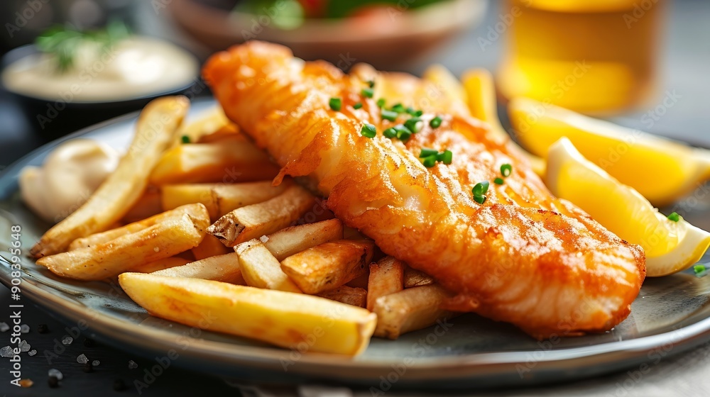 Gourmet Fish and Chips Dish : Generative AI Gourmet Fish and Chips Dish : Generative AI