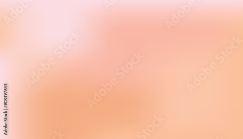 Abstract peach fuzz color vector banner. Blurred light fresh orange delicate gradient background. Pastel pink smooth spots. Neutral Liquid stains copy space banner. Vector gentle backdrop illustration