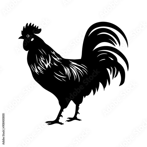 vector silhouette of a Chicken