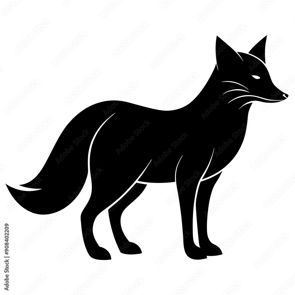 fox isolated on white, fox vector illustration, animal vector art, foxs silhouette, pet vector icon, eps fox isolated on white, fox vector illustration, animal vector art, foxs silhouette, pet vector icon, eps