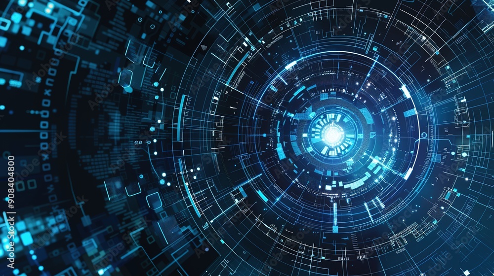 Abstract futuristic digital technology background. Illustration Abstract futuristic digital technology background. Illustration
