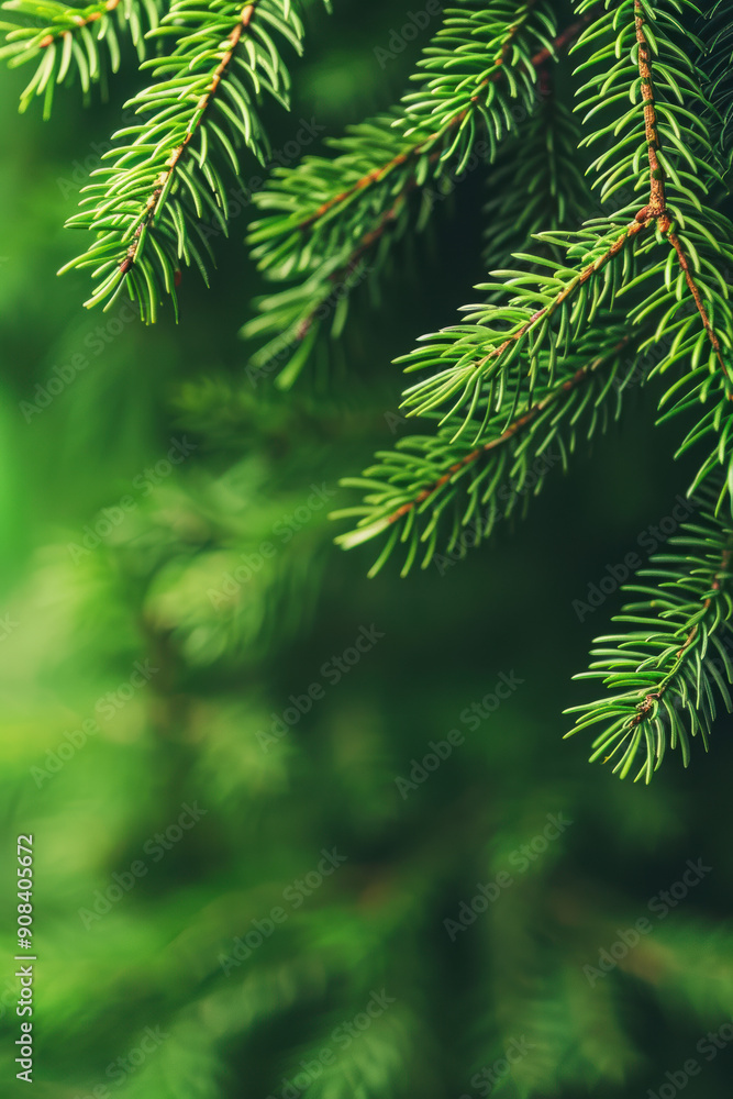Close-up of lush green pine tree branches with soft focus, capturing the vibrant, natural beauty of evergreen foliage in a serene forest setting. Close-up of lush green pine tree branches with soft focus, capturing the vibrant, natural beauty of evergreen foliage in a serene forest setting.