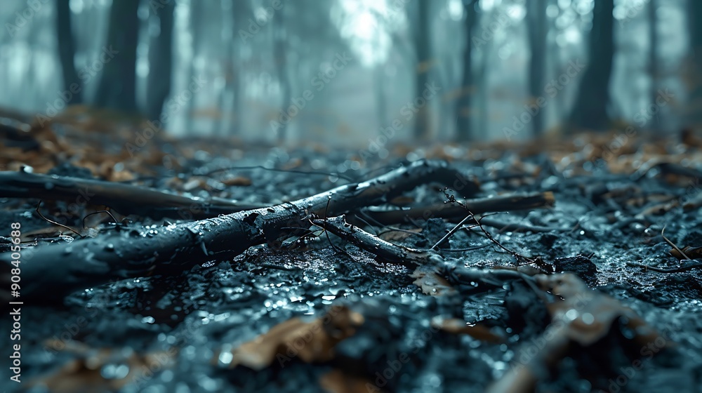 small sticks lie on the forest floor : Generative AI small sticks lie on the forest floor : Generative AI