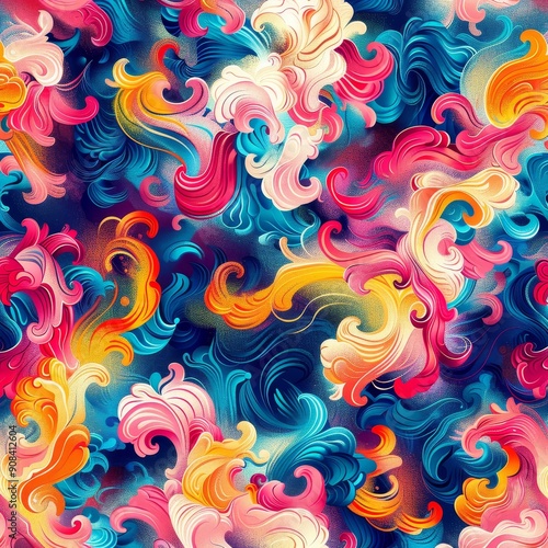 Abstract Swirling Color Pattern