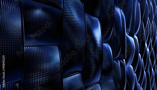 Abstract Dark Blue Grid Pattern