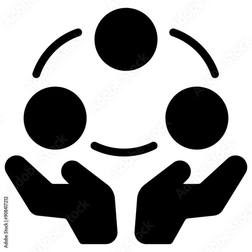 Juggling Icon in Solid Style