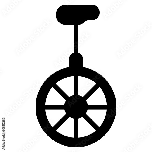 Monocycle Icon in Solid Style