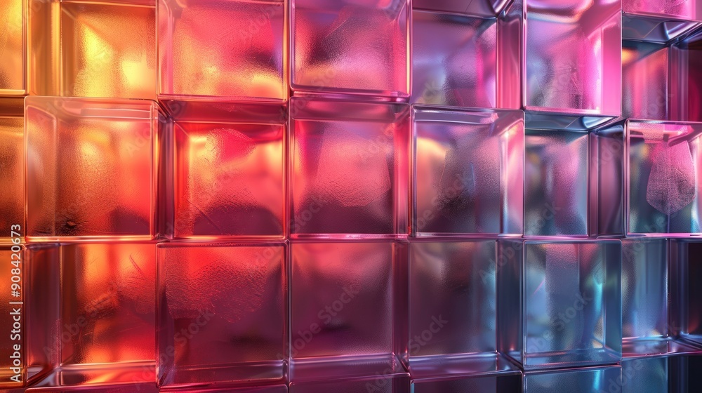 Abstract Colorful Glass Cube Pattern Abstract Colorful Glass Cube Pattern