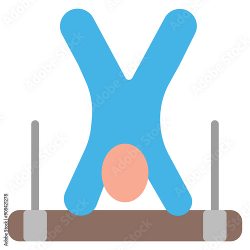Acrobat Icon in Flat Style