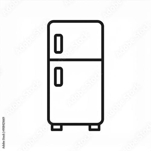 fridge icon isolated on white