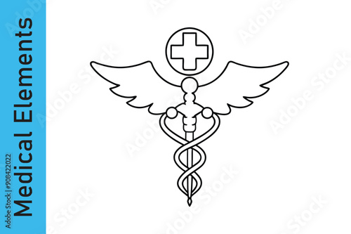 Medical elements with editable outline collections