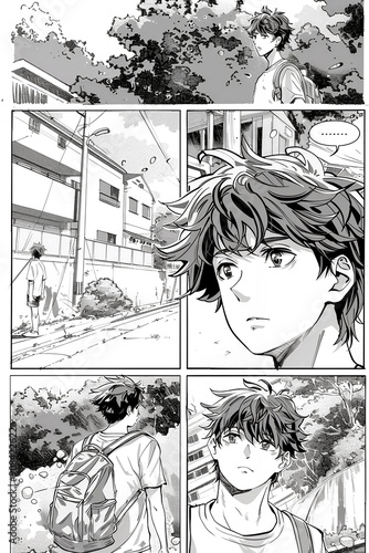 Obraz w ramie 漫画の原稿の1ページ