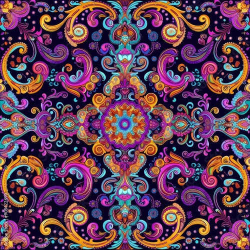 Colorful Abstract Floral Pattern