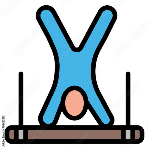 Acrobat Icon in Filled Line Style