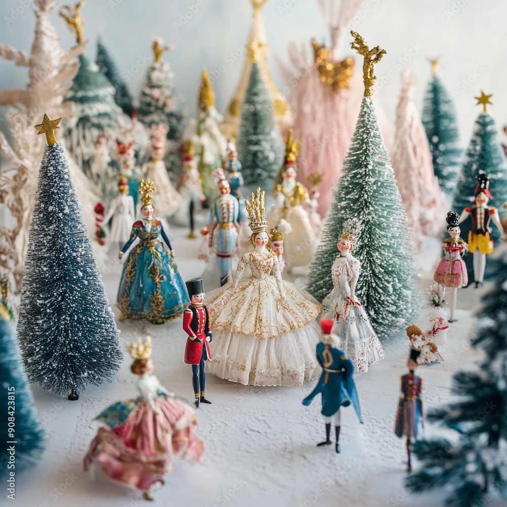 A whimsical nutcracker scene A whimsical nutcracker scene