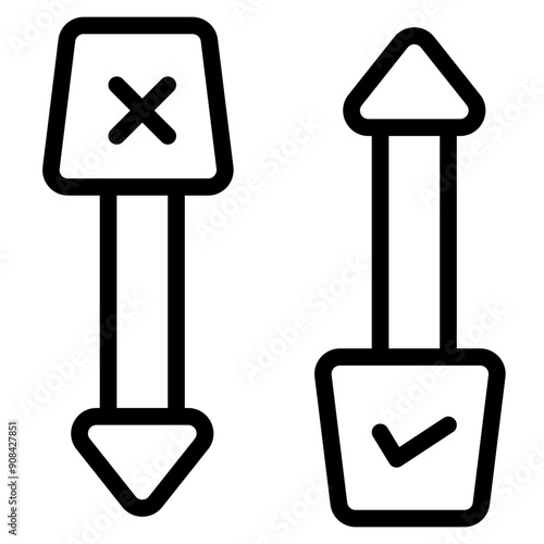 Pros and Cons Icon in Line Style