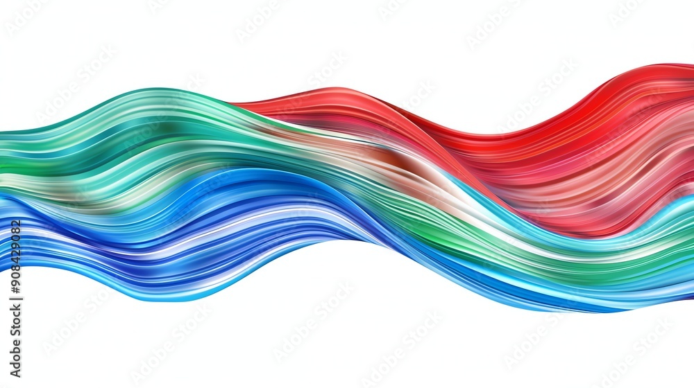 Abstract wave of red, green, and blue colors. Abstract wave of red, green, and blue colors.