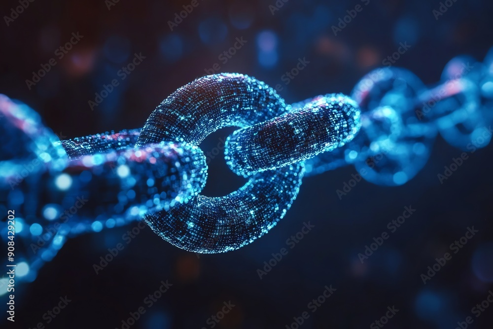 Abstract Digital Chain Link Concept. Abstract Digital Chain Link Concept.