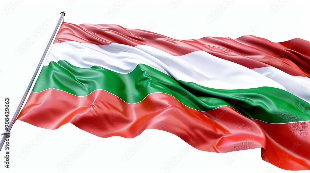 Waving flag of Hungary. Waving flag of Hungary.