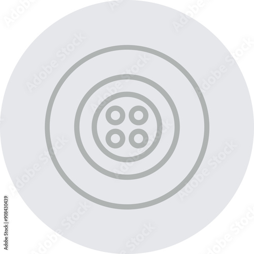 Button Line Grey Circle Grey