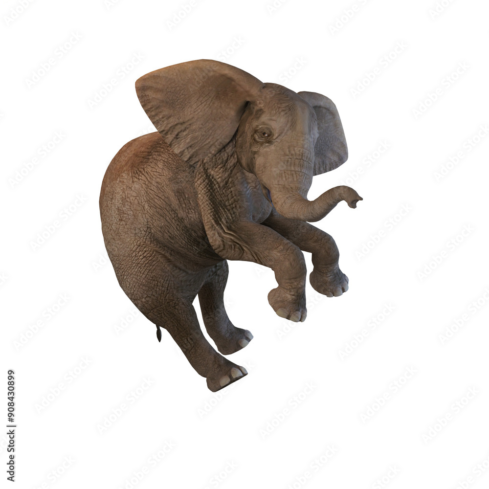 Obraz premium 3d render baby elephant fantasy