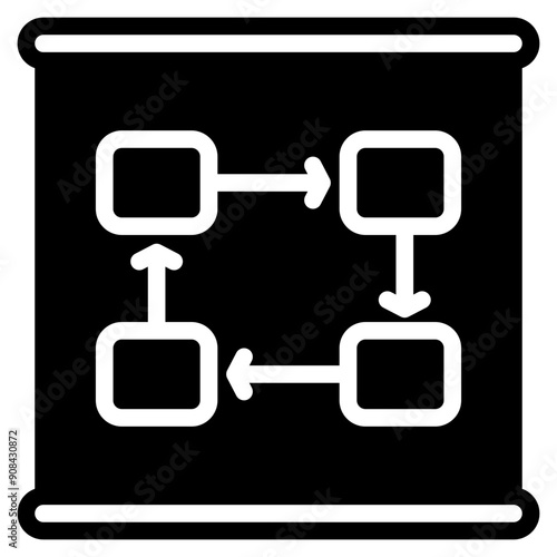 Story Board Icon in Solid Style