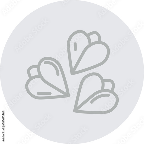 Buckwheat Vector Line Grey Circle Grey