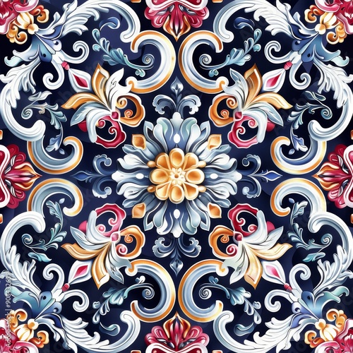 Ornamental Baroque Floral Pattern