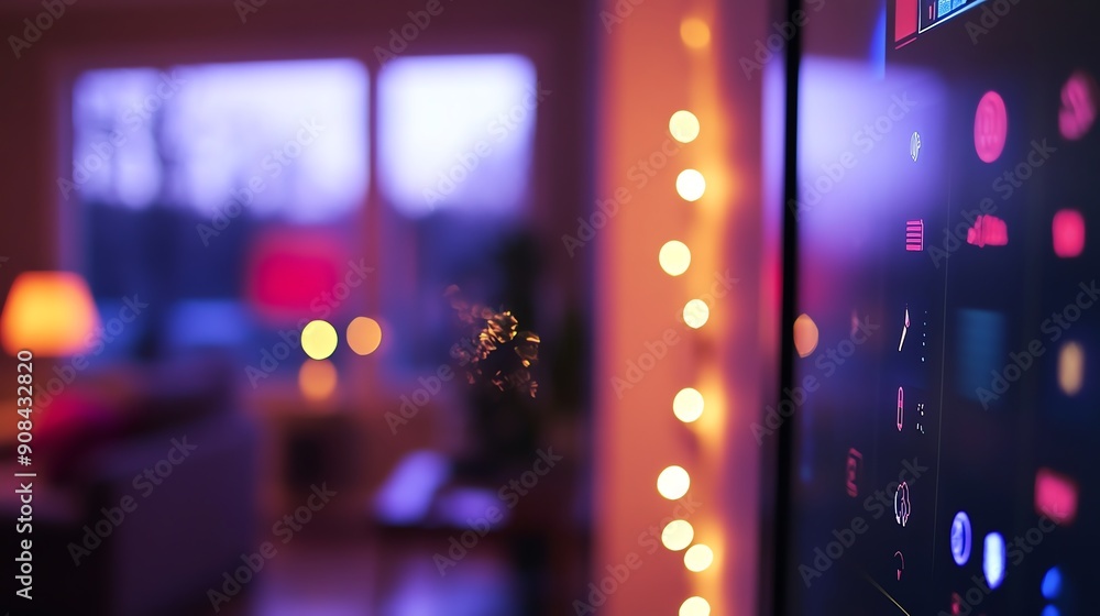 Blurred Background with Colorful Lights and Bokeh. Blurred Background with Colorful Lights and Bokeh.