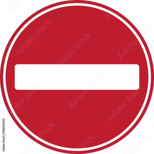 Free Download Circle Round sign do not enter, prohibition with stop palm hand gesture in red isolated label - GFXLoad