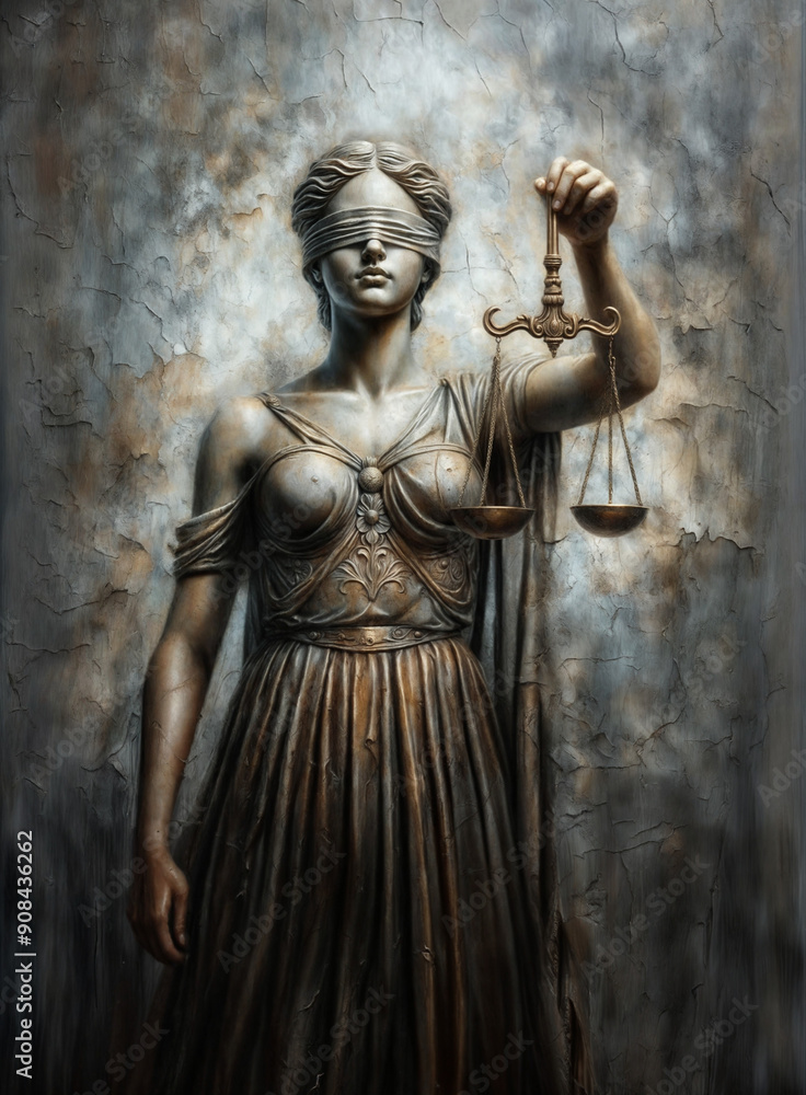 Lady Law & Justice Themis hold a scale with rustic looks relief statue. Lady Law & Justice Themis hold a scale with rustic looks relief statue.